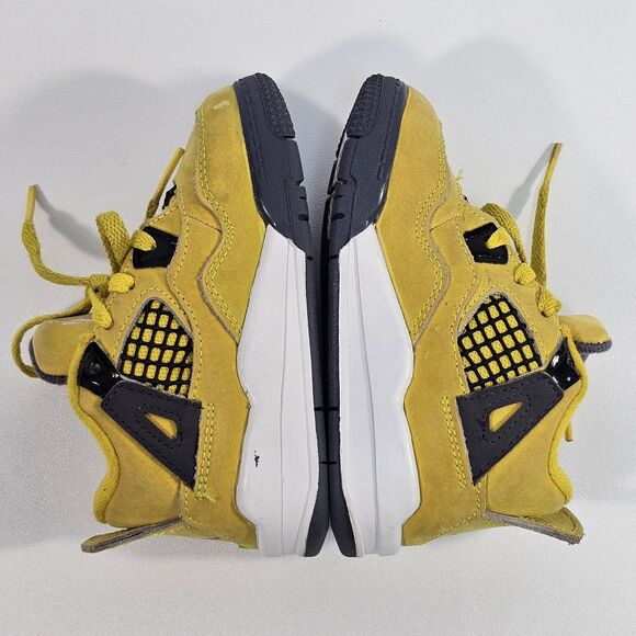 Nike Air Jordan 4 Retro TD 'Lightning' 2021 BQ7670-700 US Size 7C Kids - Picture 6 of 9